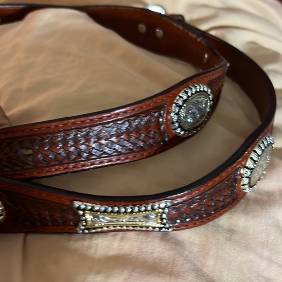 Western leather belt - Picture 5 of 8